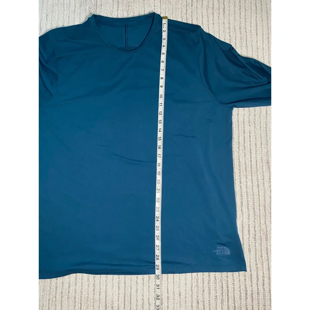 The North Face Mens Teal Blue‎ Long Sleeve Performance Training Shirt XL